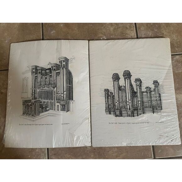 Vintage GE Geivett Rocky Bundle Of 2 Pen & Ink Drawing Print 1983